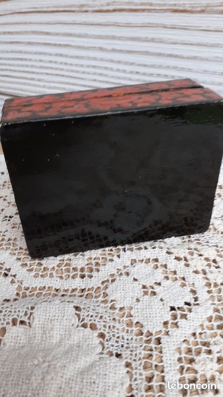 Boîte en bois verni bijoux ou autre Ancienne (image 7)
