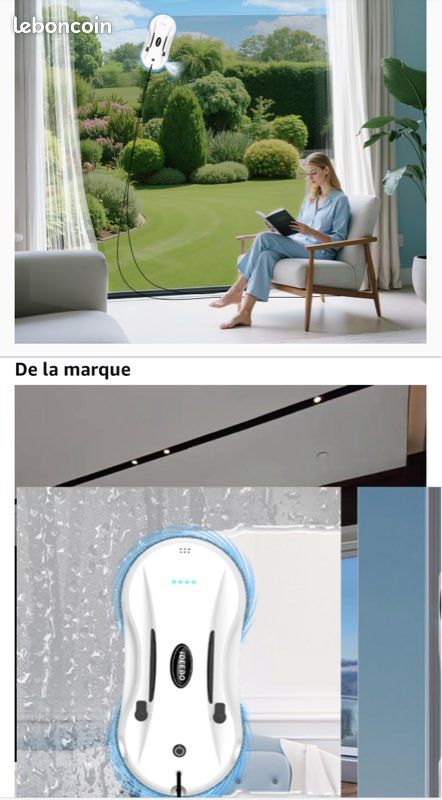 Robot Nettoyeur De Vitres IDEEBO – Aspiration 4000 Pa, Pulvérisation Automatique, Sécurité Anti-chute, Pour Intérieur Et Extérieur