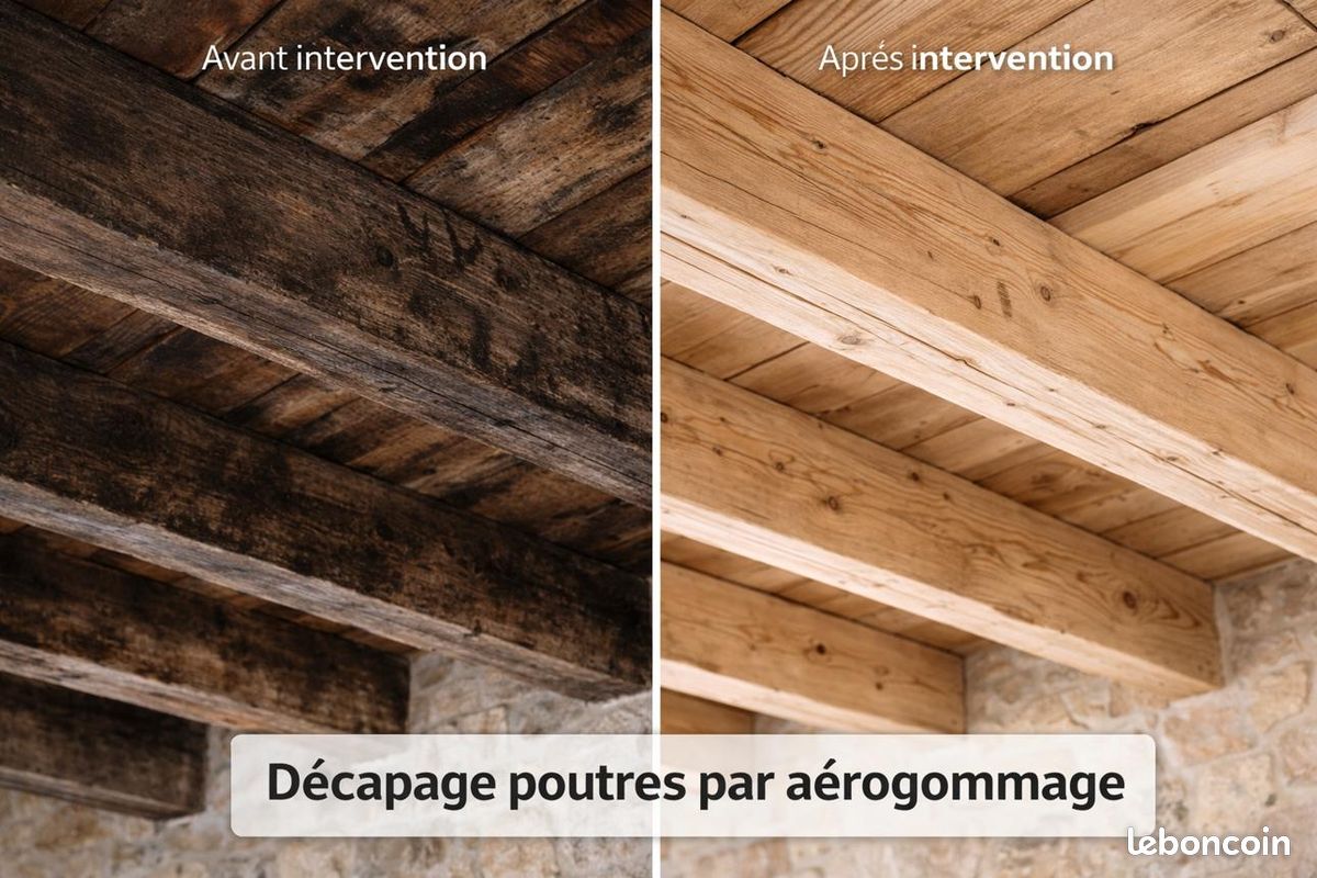 Aérogommage & décapage bois métal - volets meuble escalier poutre portail portillon (image 2)