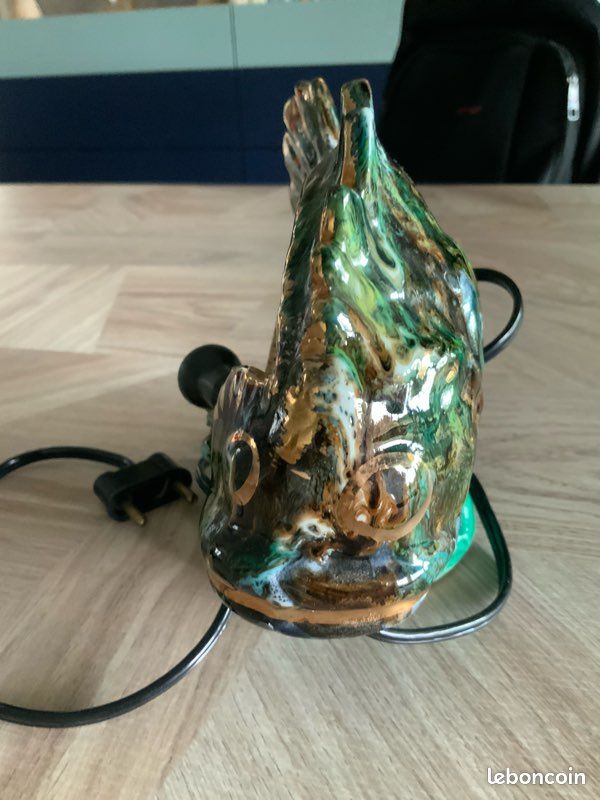 Lampe veilleuse poisson Vallauris vintage (image 3)