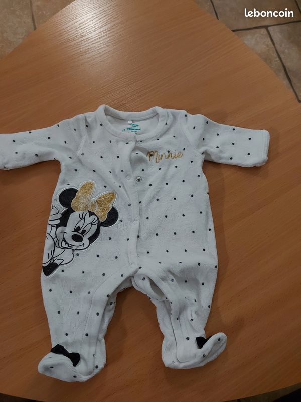 Lot de 4 pyjamas velours 1 mois (image 8)