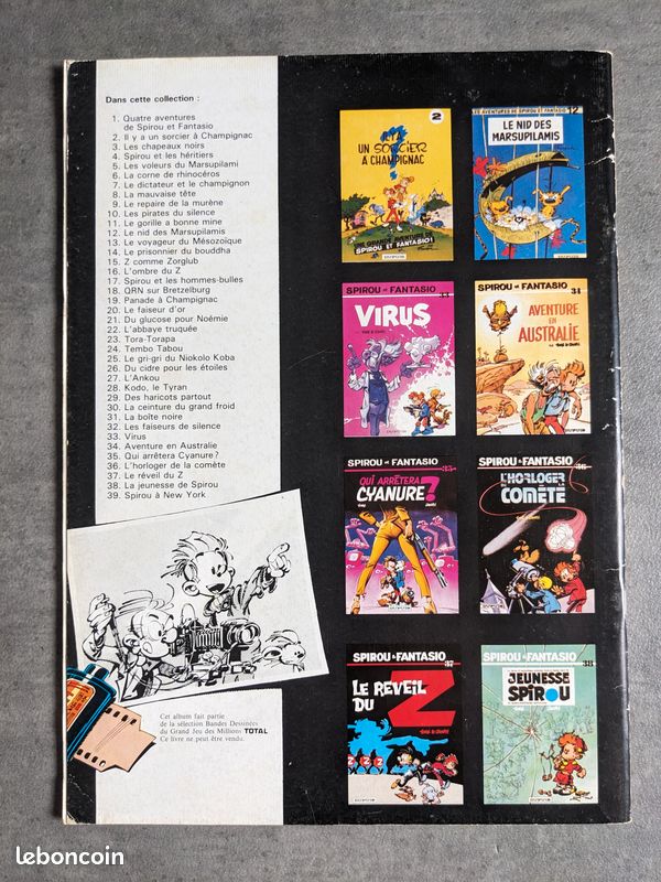 Lot20 LES AVENTURES DE SPIROU ET FANTASIO - 6 BDs des années 70/80/90 (image 10)