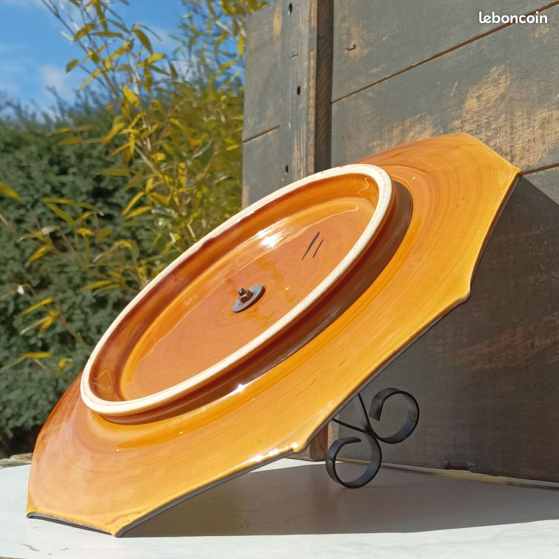 PLATEAU A FROMAGES ASSIETTE VINTAGE 1950 1960 CERAMIQUE
