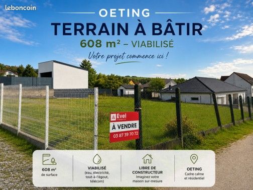 Terrain 608 m² · à Œting · 82 000 €