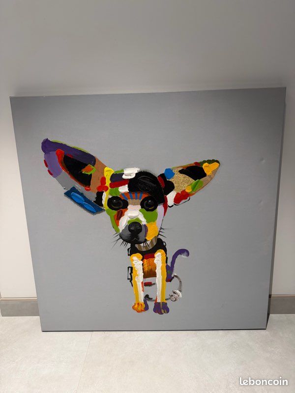 Tableau chien pop art coloré (image 1)