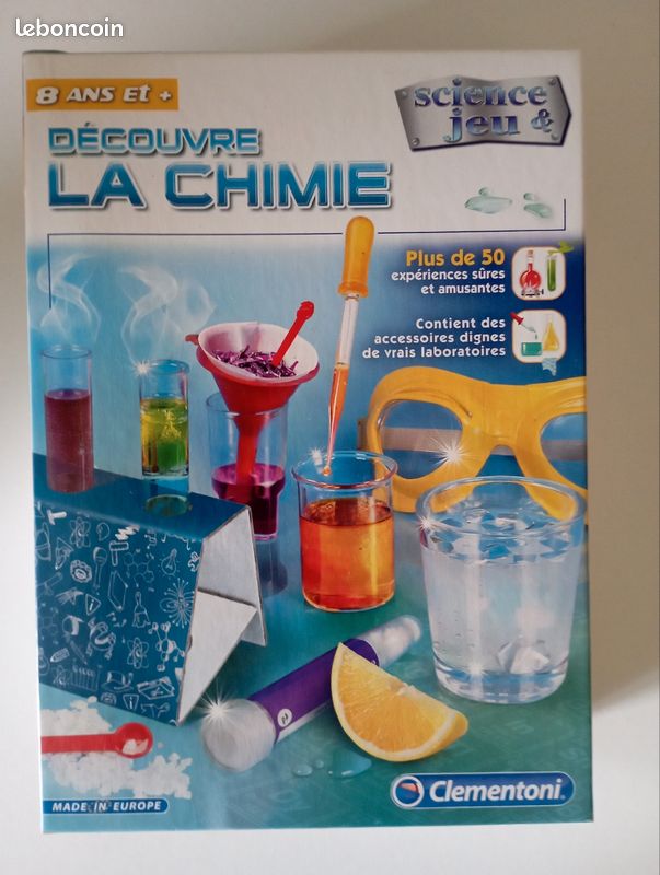 Clementoni – Coffret Chimie 50 Expériences, Laboratoire Scientifique Dès 8 Ans, Fabrication Européenne