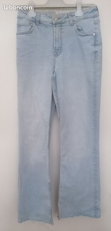 Pantalon jean bleu clair pour femme jeune fille taille 36