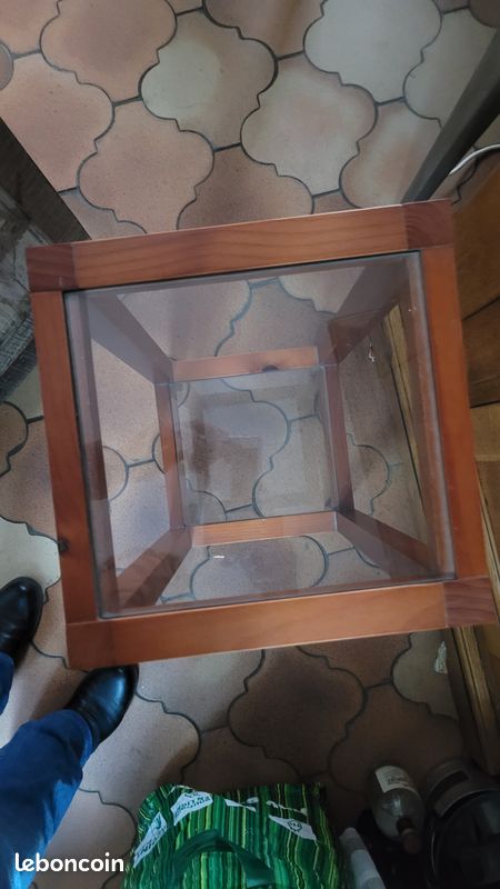 Gueridon bois et verre (image 2)