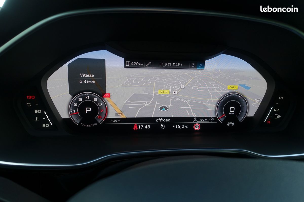 Q3 35 Tfsi S-Tronic 150ch Virtual cockpit/Cuir sport chauffant/Grd Gps Europe/Caméra/Régulateur/LED/1°Main/Garantie 12 mois (image 12)