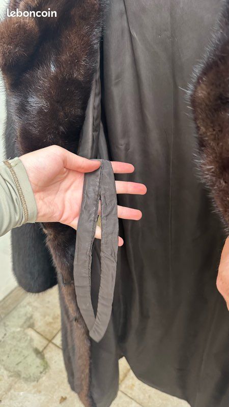 Gilet Doublure Fourrure De Vison Véritable - Marron, Occasion Bon état, Style Gavroche Unisexe