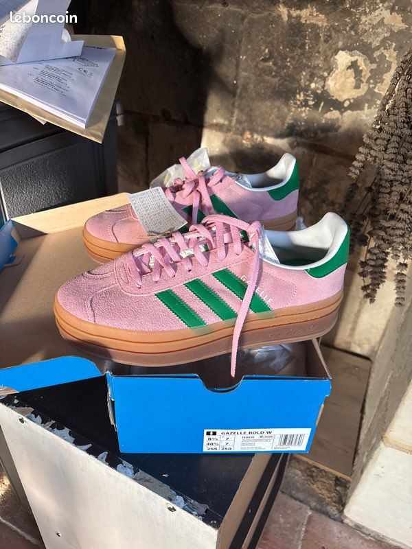 adidas gazelle silver green womens Pegashoes - Basket Adidas Originals Gazelle Teens Rose/Vert