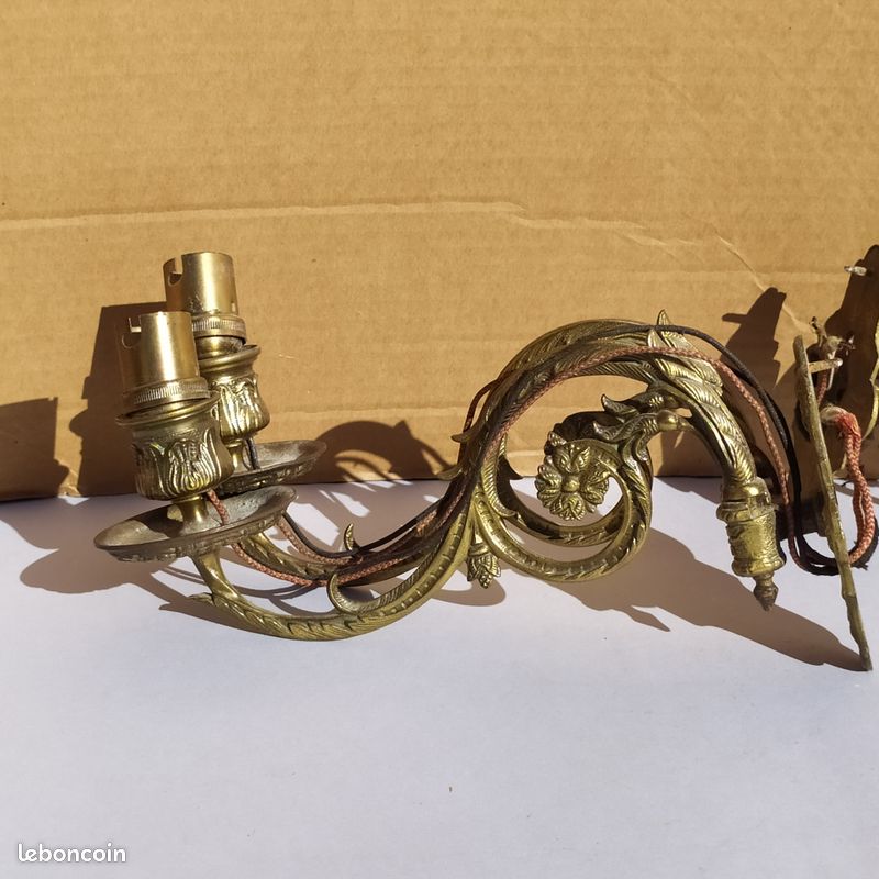 LivuX Chandelier Mural De Piano De Style Art Nouveau En Laiton Doré