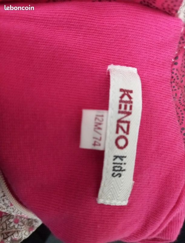 Robe bébé Kenzo 12 mois 74 cm – Made in France - modèle imprimé signature (image 3)