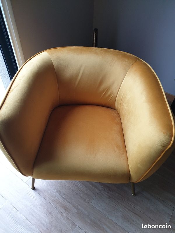 Fauteuil moutarde NEUF (image 5)