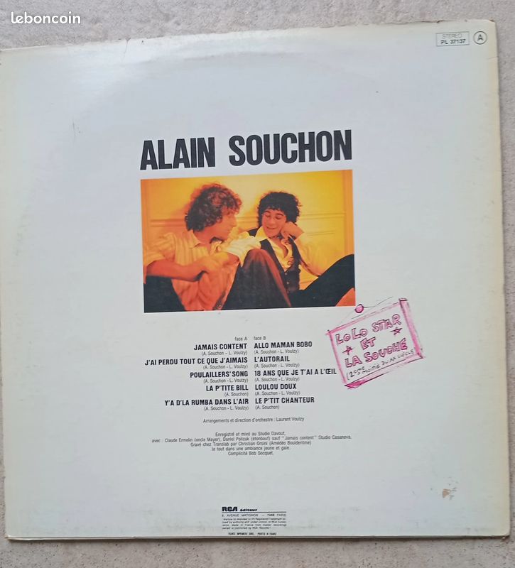 Vinyle Alain Souchon (image 2)