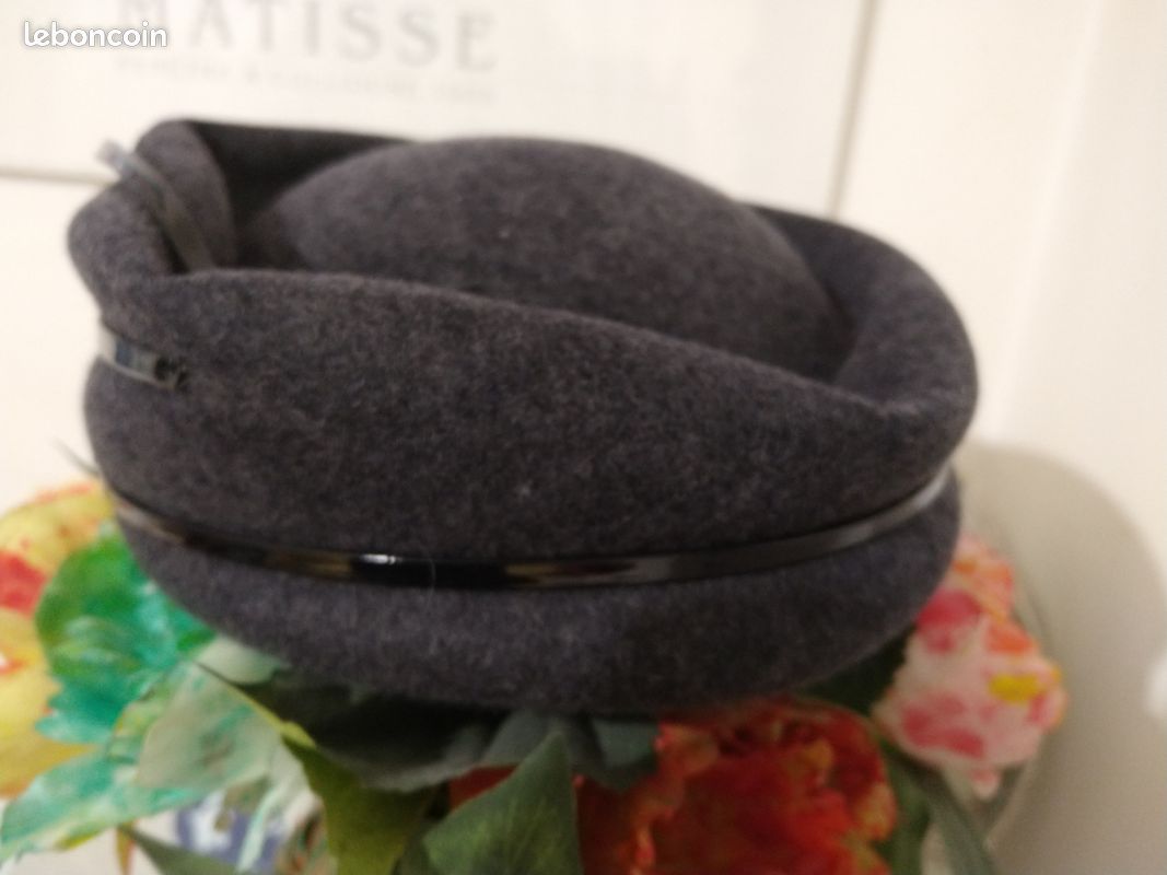 Chapeau toque tambourin feutre laine (image 2)