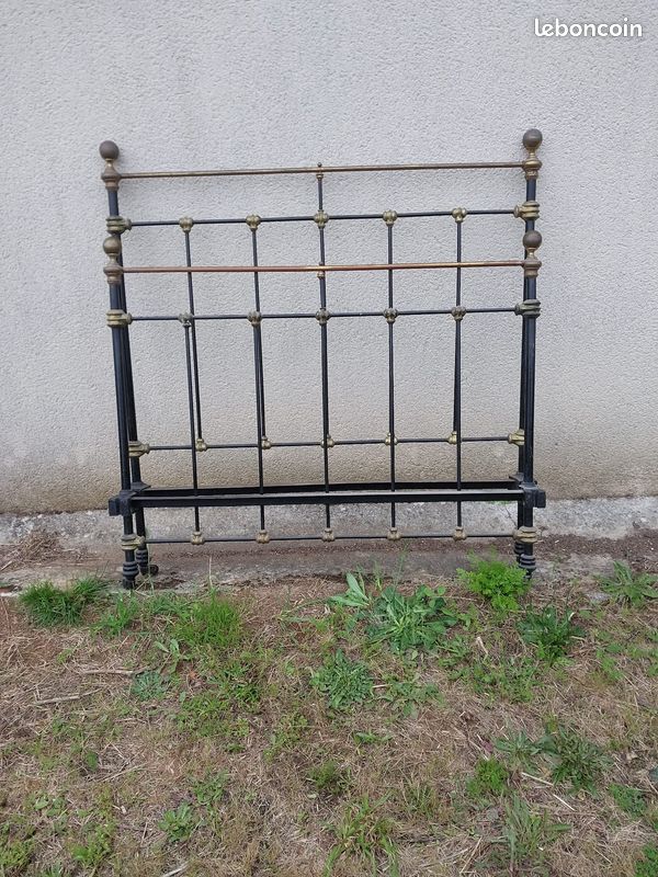 Lit en fer (120x190) + Matelas/sommier (image 2)
