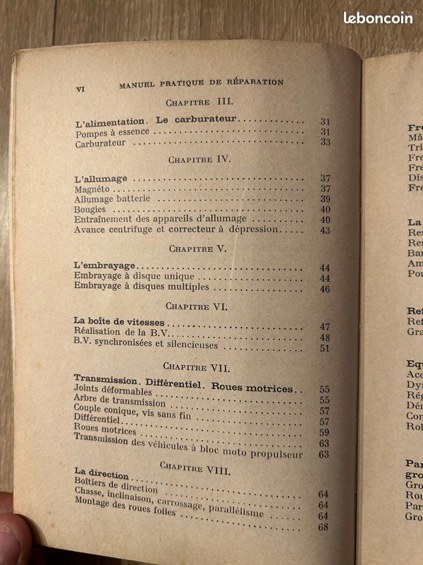 Livre ancien manuel pratique de réparation, dépannage et entretien de la voiture (image 5)