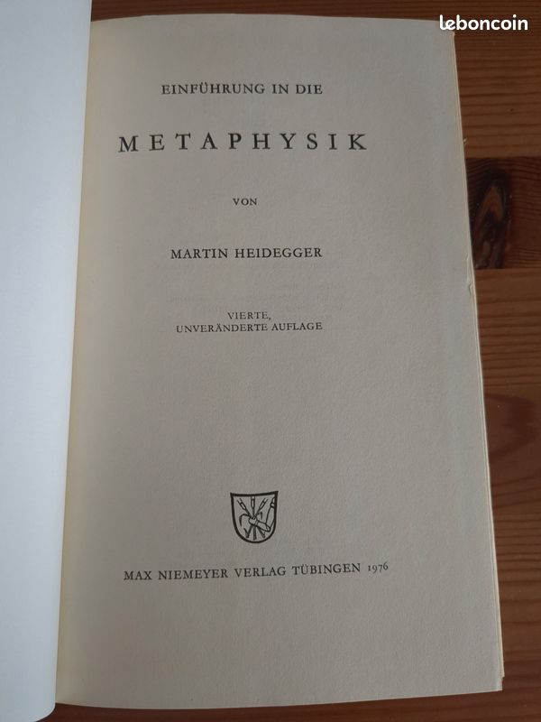 Heidegger - Einführung in die Metaphysik - Max Niemeyer Verlag (image 2)