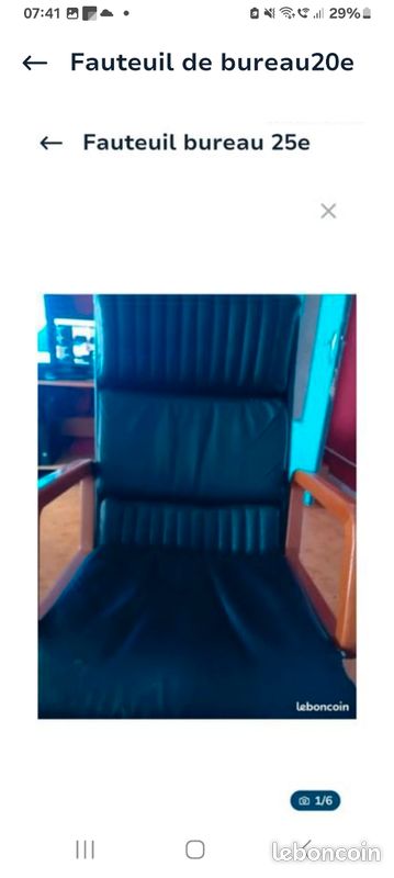 Fauteuil de bureau 15e (image 1)