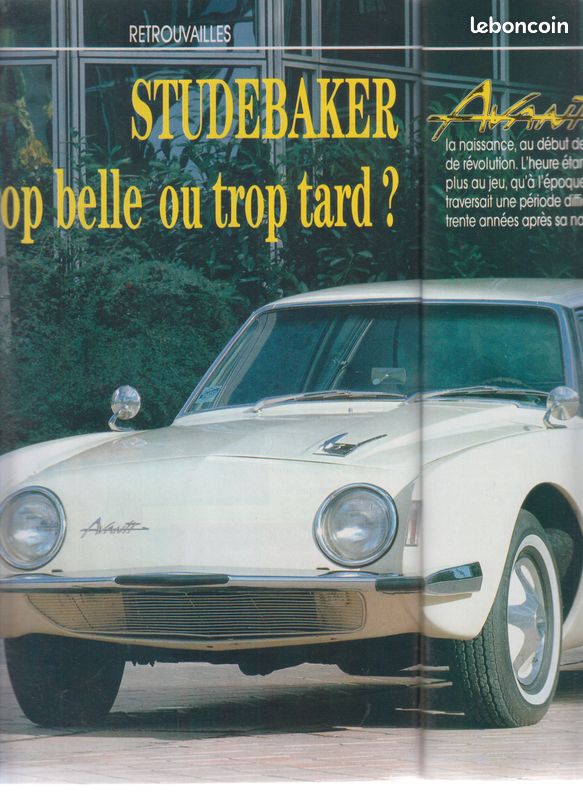 Studebaker Avanti voiture de collection (image 1)