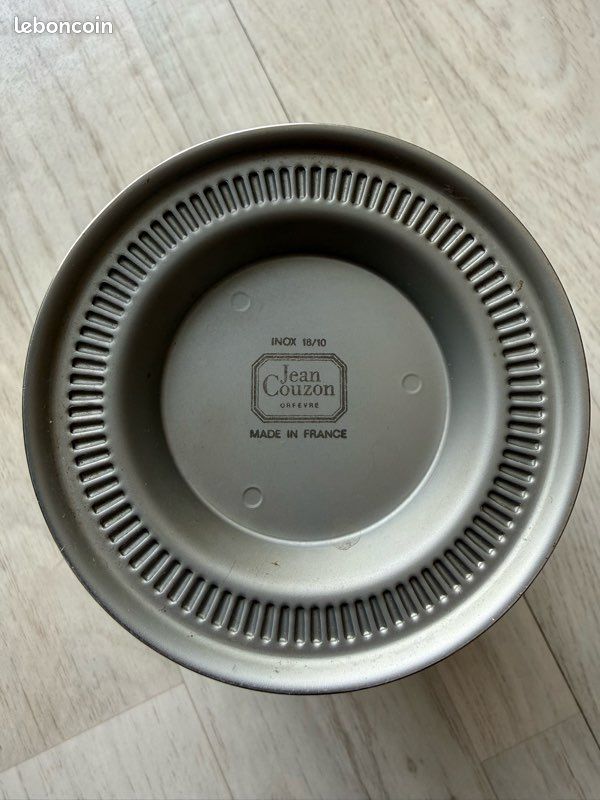 Seau à glaçons français acier inoxydable Mid Century