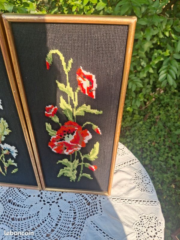 Lot de 2 canevas vintage (image 2)