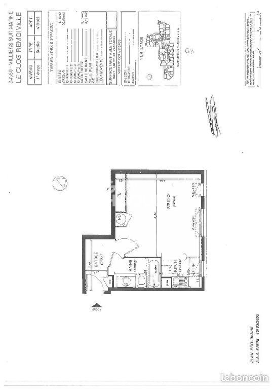 Appartement a louer villiers-sur-marne - 1 pièce(s) - 32 m2 - Surfyn