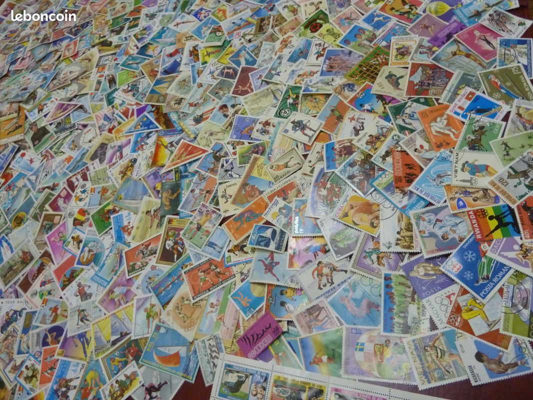 (ATO) SPORT. GROSSE COLLECTION de plus de 2000 TIMBRES TOUS DIFFÉRENTS, en provenance de nombreux pays (image 1)