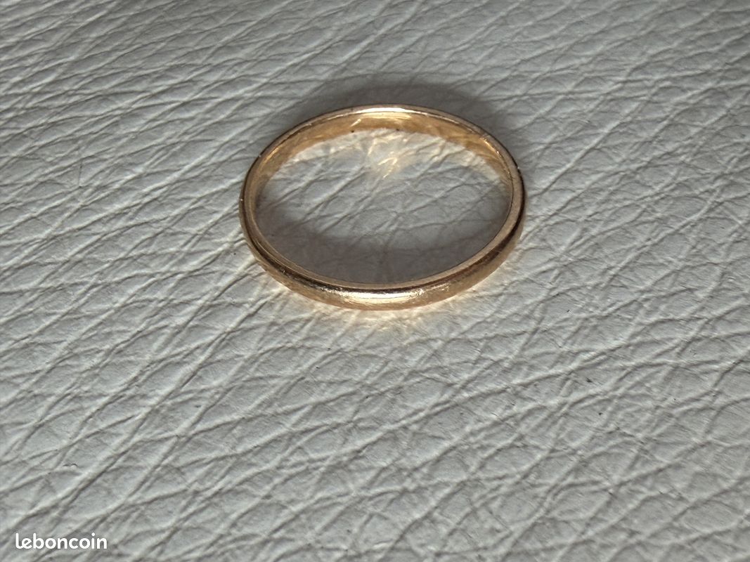Alliance En Or Champagne 18 Carats - Taille 59, Occasion, Or Rose