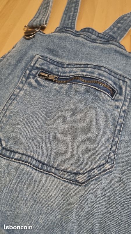 Salopette a Bretelles Skinny en Jean Kiabi Bleu Taille S (image 3)