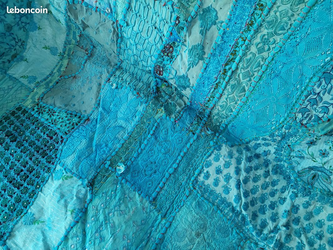Tapis oriental jeté de lit jeté de canapé INDE (image 7)