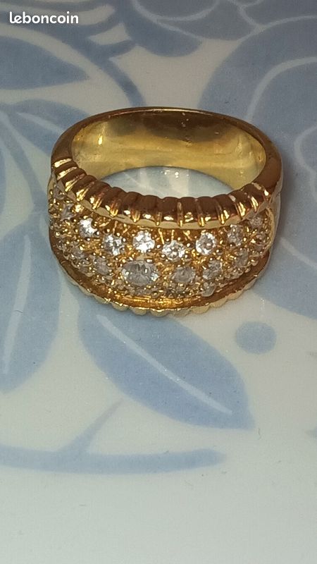 Bague or et diamants (image 1)