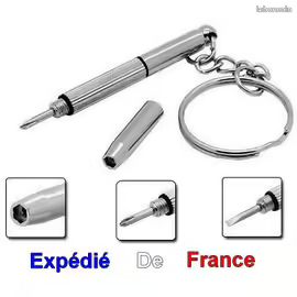 Porte-clés Multifonction Poing Américain En Inox - Outil De Défense & Tournevis