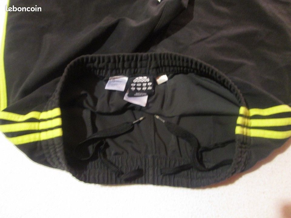 Pantalon De Survêtement Adidas Vintage Y2K - Velours 'Challenger' - Couleur Rare Peau De Pêche/noir/jaune - Taille M