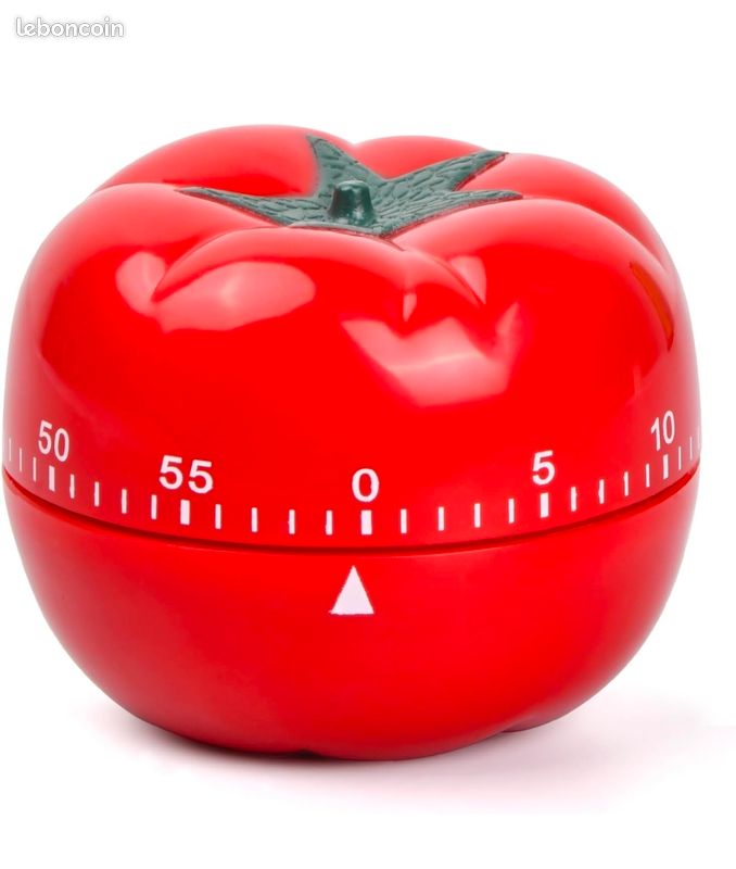 Minuteur cuisine tomate mécanique 60 min sans pile – Neuf (image 1)