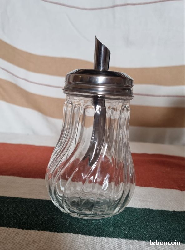Sucrier verre et métal (image 1)