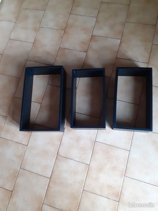 Lot de 3 étagères noires (image 1)