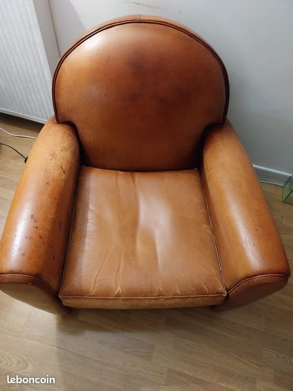 Fauteuil club basane (image 2)