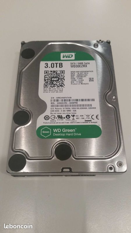 Disque dur Sata 3 tera (3 To) 3.5" Western Digital (image 1)