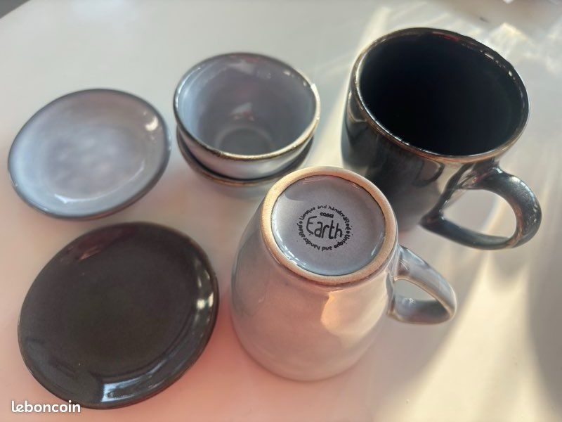 Ensemble 6 pièces vaisselle petit déjeuner earth casa (image 3)