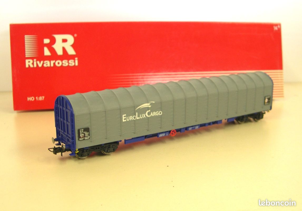 Wagon Bâché Court Gris EUROLUX CARGO CFL 47442 – Roco/PIKO – Neuf