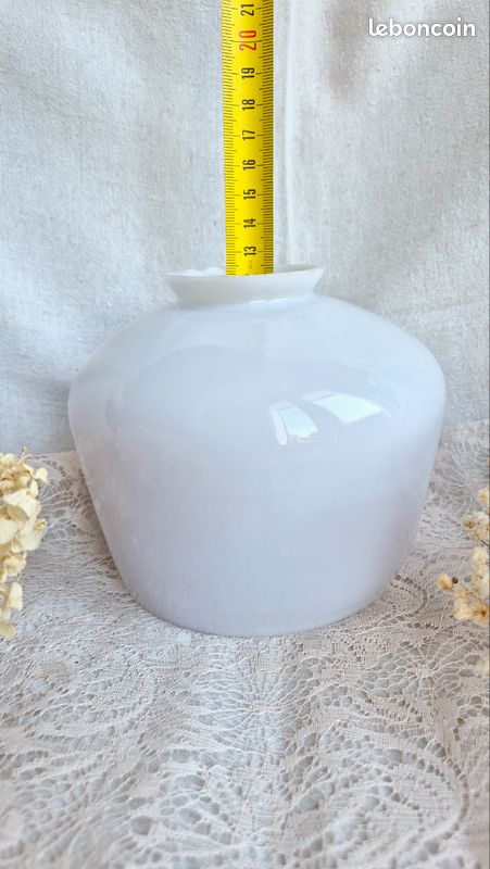 Ancienne applique, Ancien Abat-jour en opaline / porcelaine (image 2)