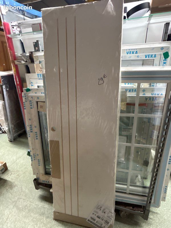Porte coulissante bois blanc (image 1)