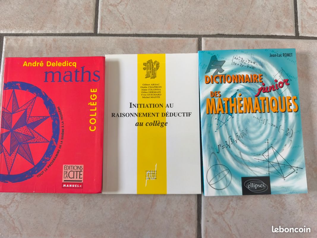 Lot livres de mathématiques (collège) (image 1)