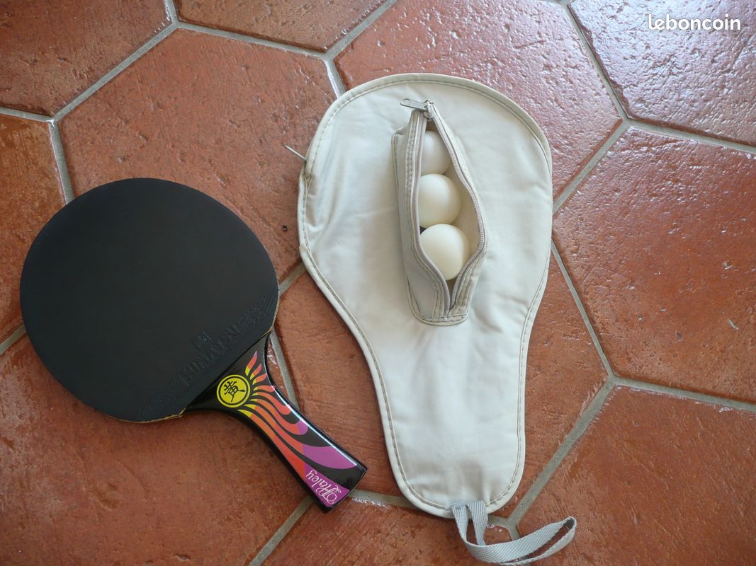 Ancienne Lame De Pagaie De Tennis De Table Butterfly Tamasu Avec étui - Occasion, Marques D'usure - Fabriquée Au Japon