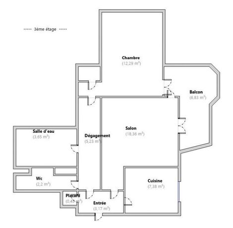 Appartement a louer courbevoie - 2 pièce(s) - 53 m2 - Surfyn
