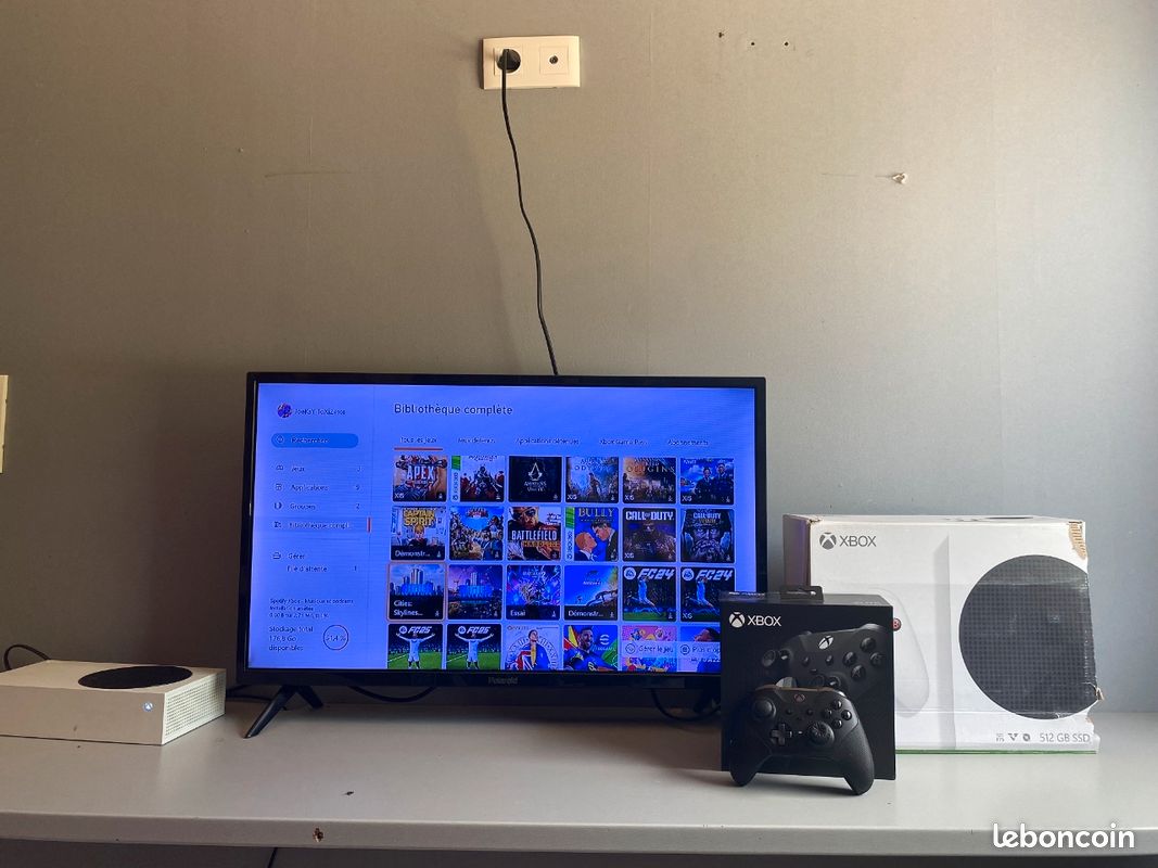 Xbox séries S +manette elite series 2+59 jeux fc25 red dead redemption 2 gta tomb raider goat simulator man eater flight simulator jeux de voiture action role et bien plus (image 1)
