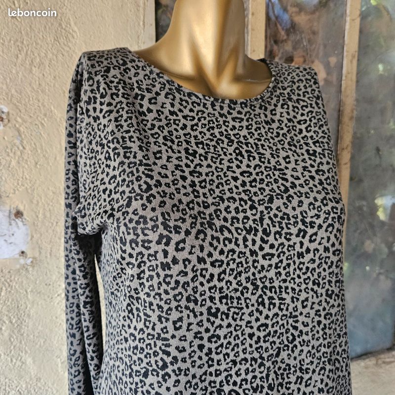 Tunique Léopard RUO MAI - Taille XXL (2XL) - Noir Et Blanc - Occasion En Parfait état