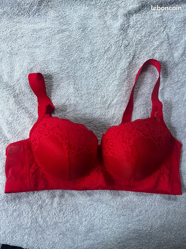 👙 Soutien-gorge rouge à coque 100D *NEUF Vêtements